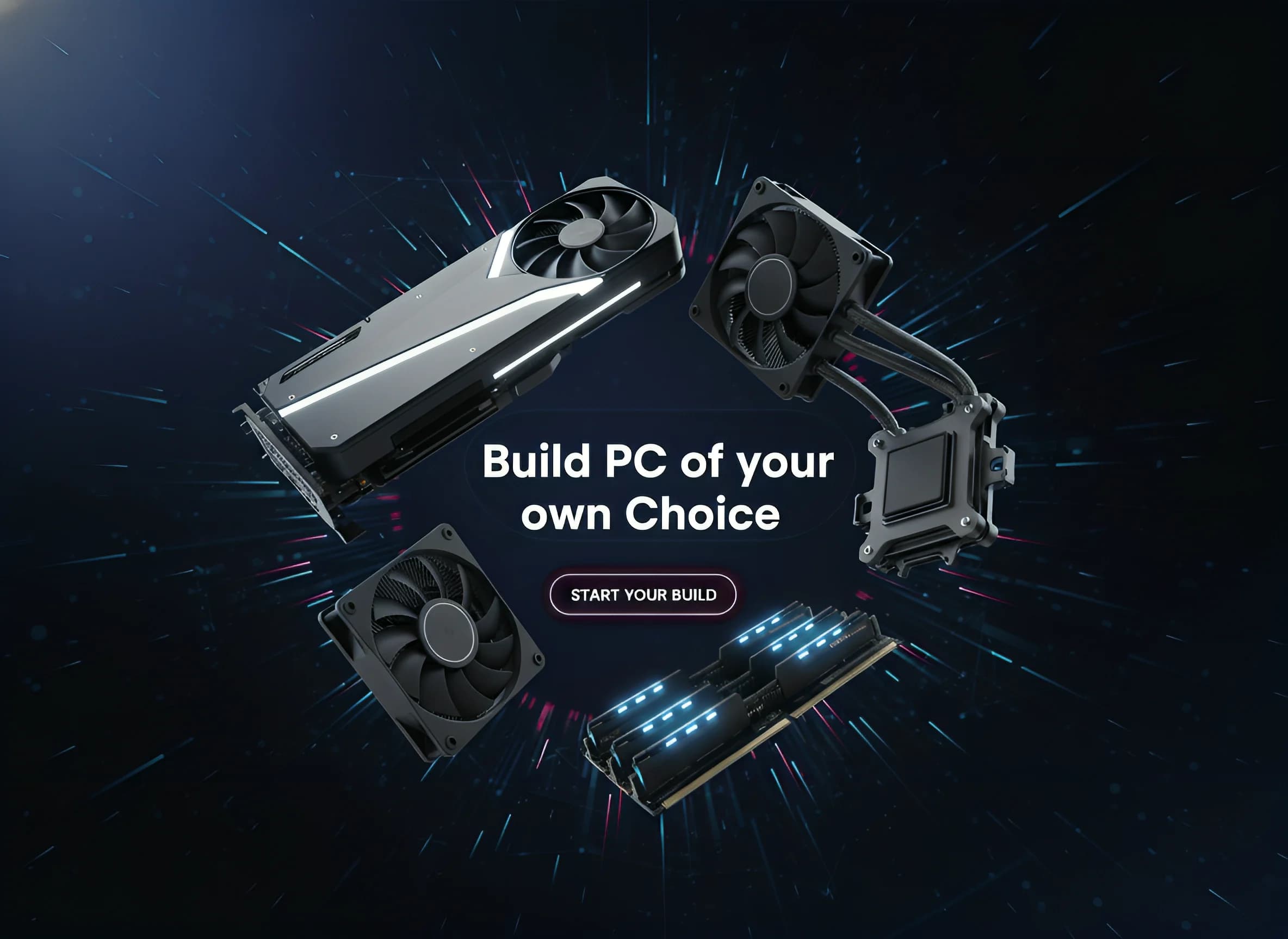 3D Custom PC Building Build PC of your own choice