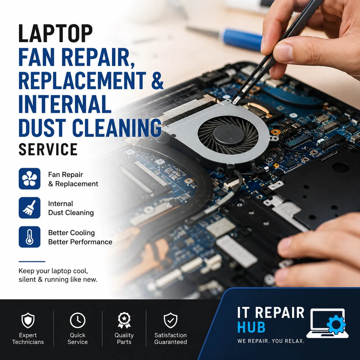 Laptop Fan Replacement & Diagnostic Service for Laptop Repairs
