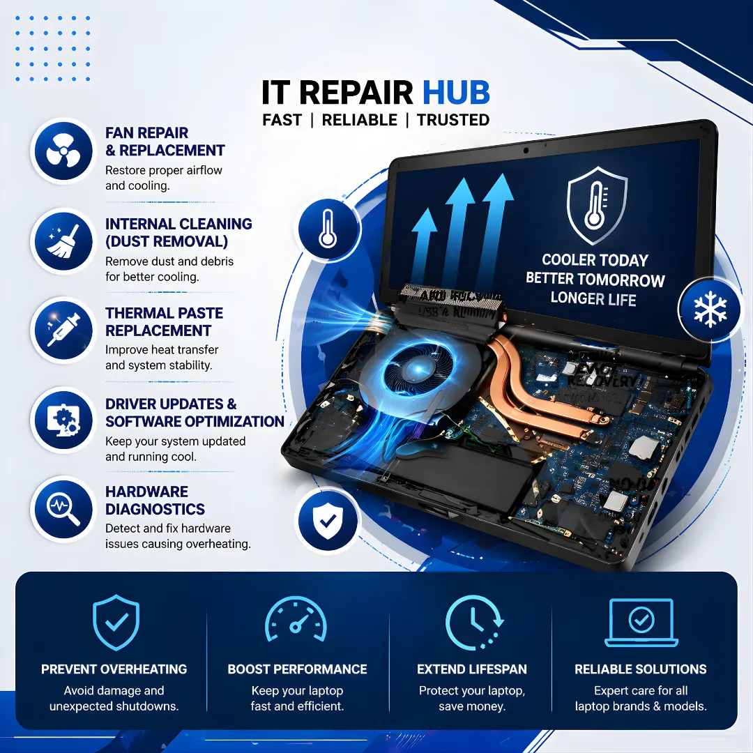 Professional Laptop Overheating & Cooling System Repair